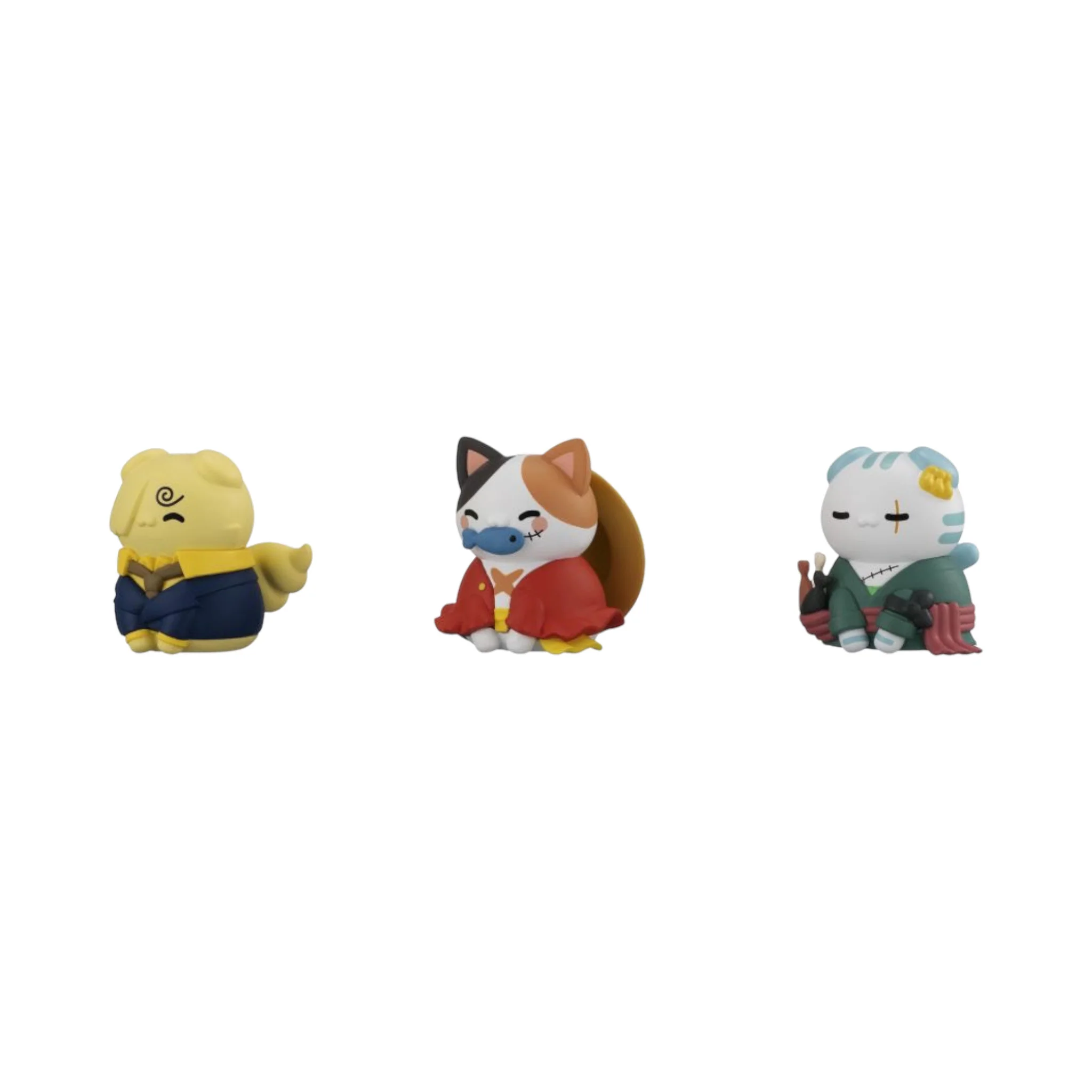 ONE PIECE MEGA CAT PROJECT HAPPY TRIO LUFFY SANJI ZORO LIMITED EDITION (3CM) - Image 3