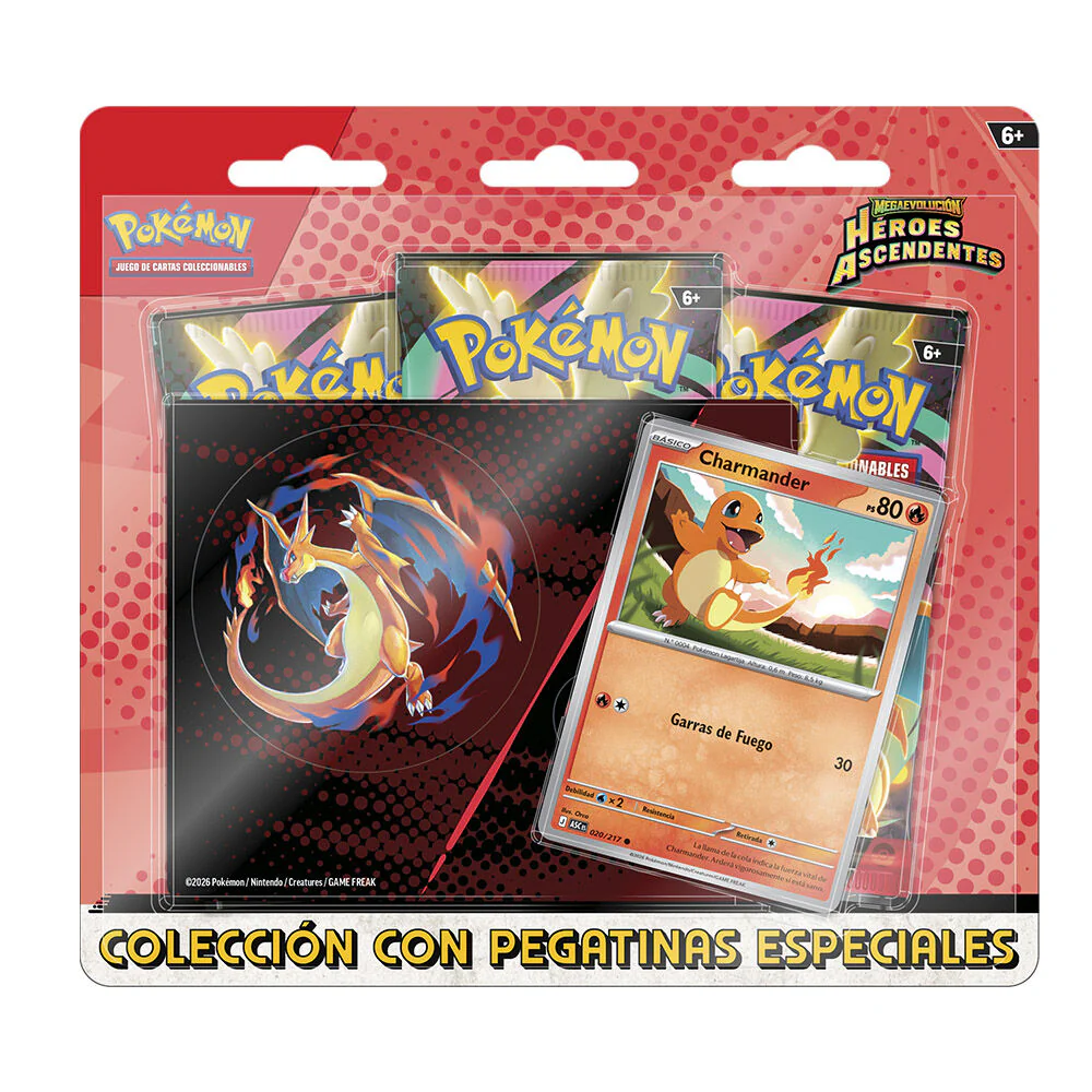 BLISTER 3 SOBRES TECH STICKER POKEMON HEROES ASCENDENTES (ESPAÑOL) - Image 3