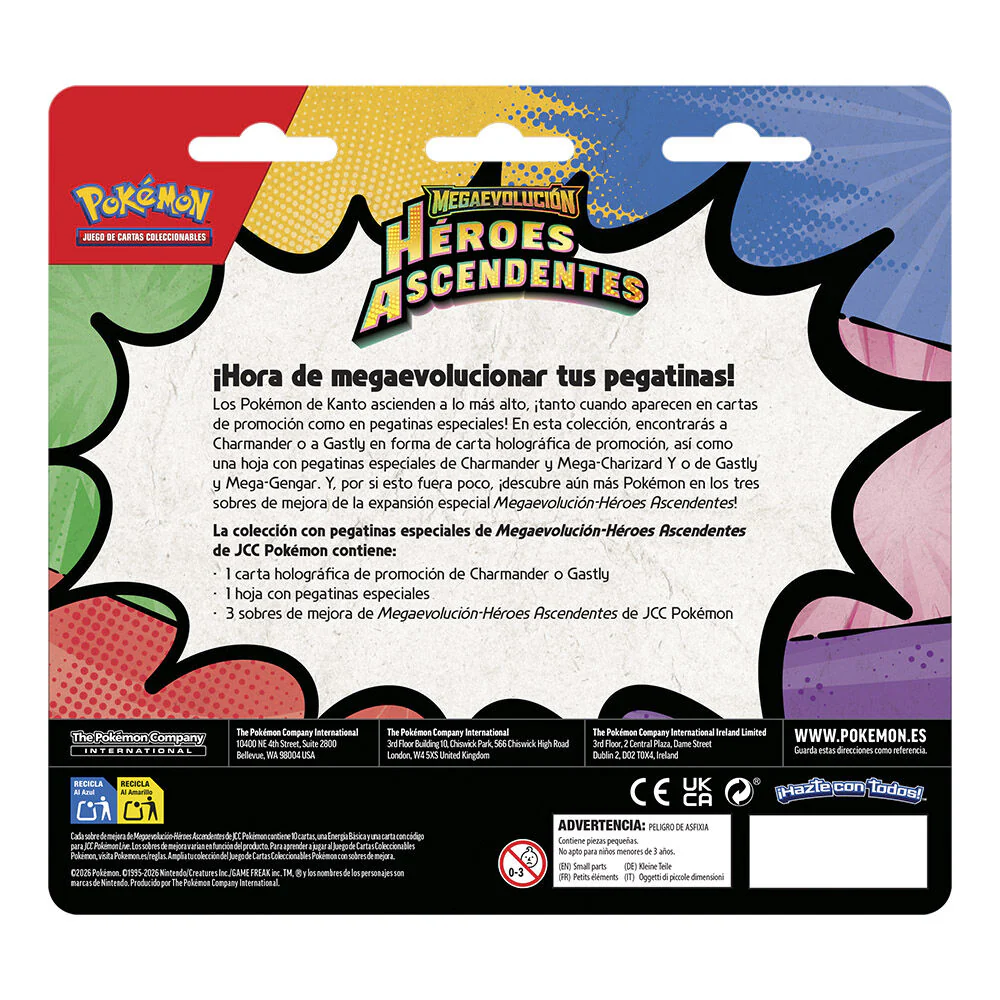 BLISTER 3 SOBRES TECH STICKER POKEMON HEROES ASCENDENTES (ESPAÑOL) - Image 4