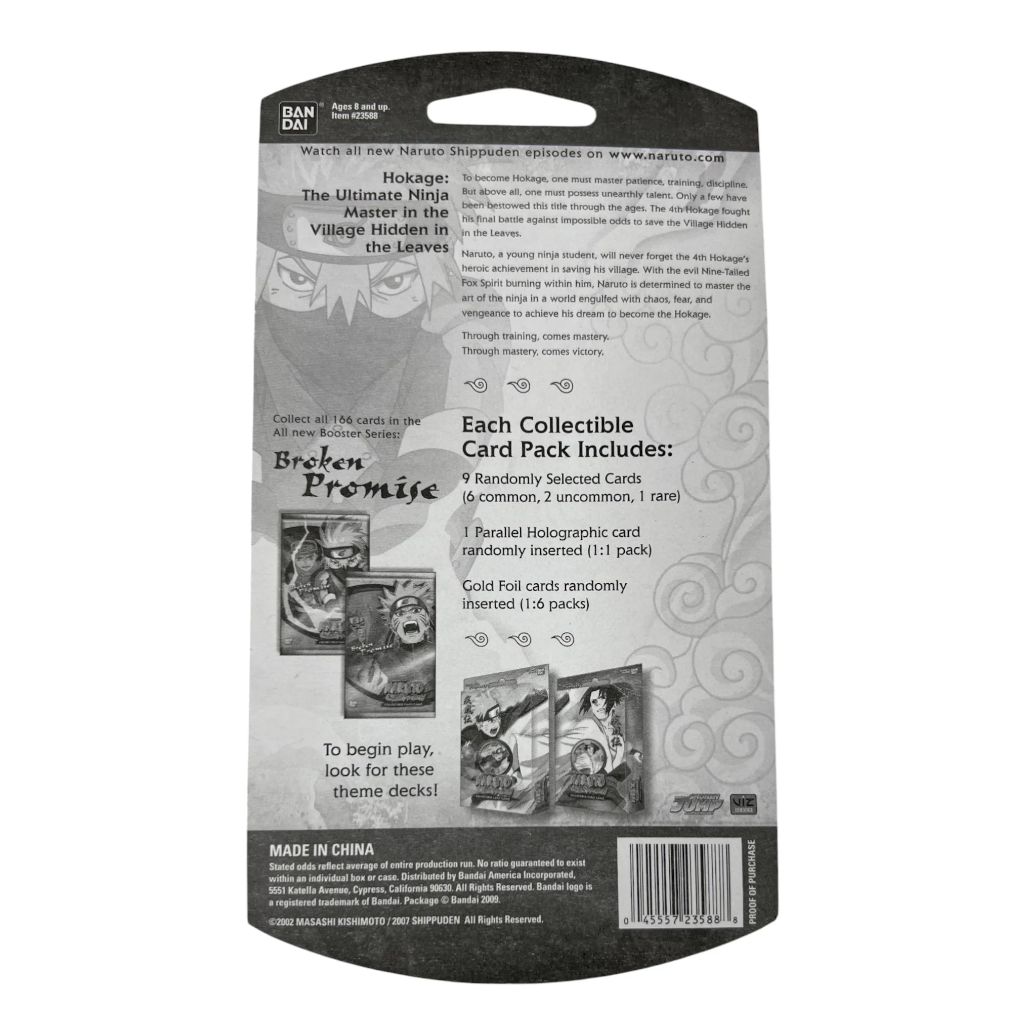 BLISTER NARUTO CCG "BROKEN PROMISE" NARUTO & SASUKE BANDAI BOOSTER PACK SEALED - Image 2