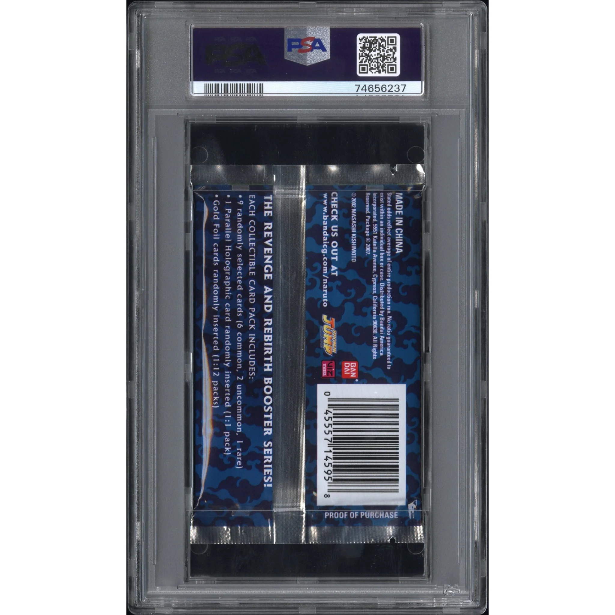 BOOSTER NARUTO SHIPPUDEN CCG "REVENGE AND REBIRTH" SASUKE PSA 8 - Image 2