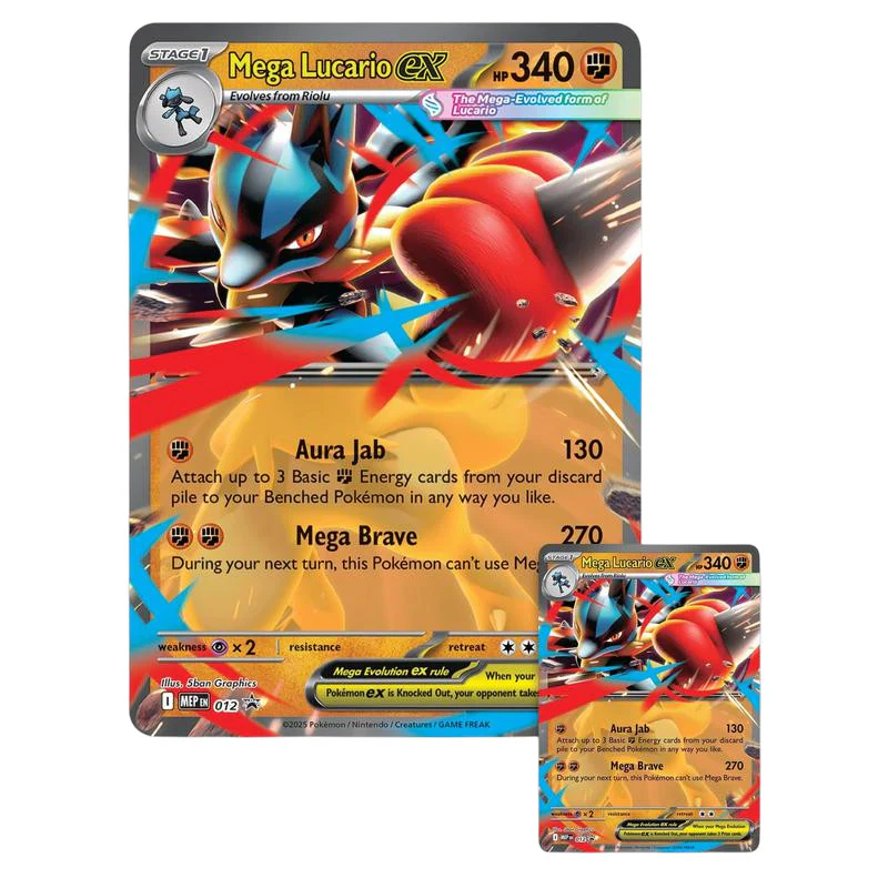CAJA FIGURA MEGA LUCARIO EX POKEMON (ESPAÑOL) - Image 2