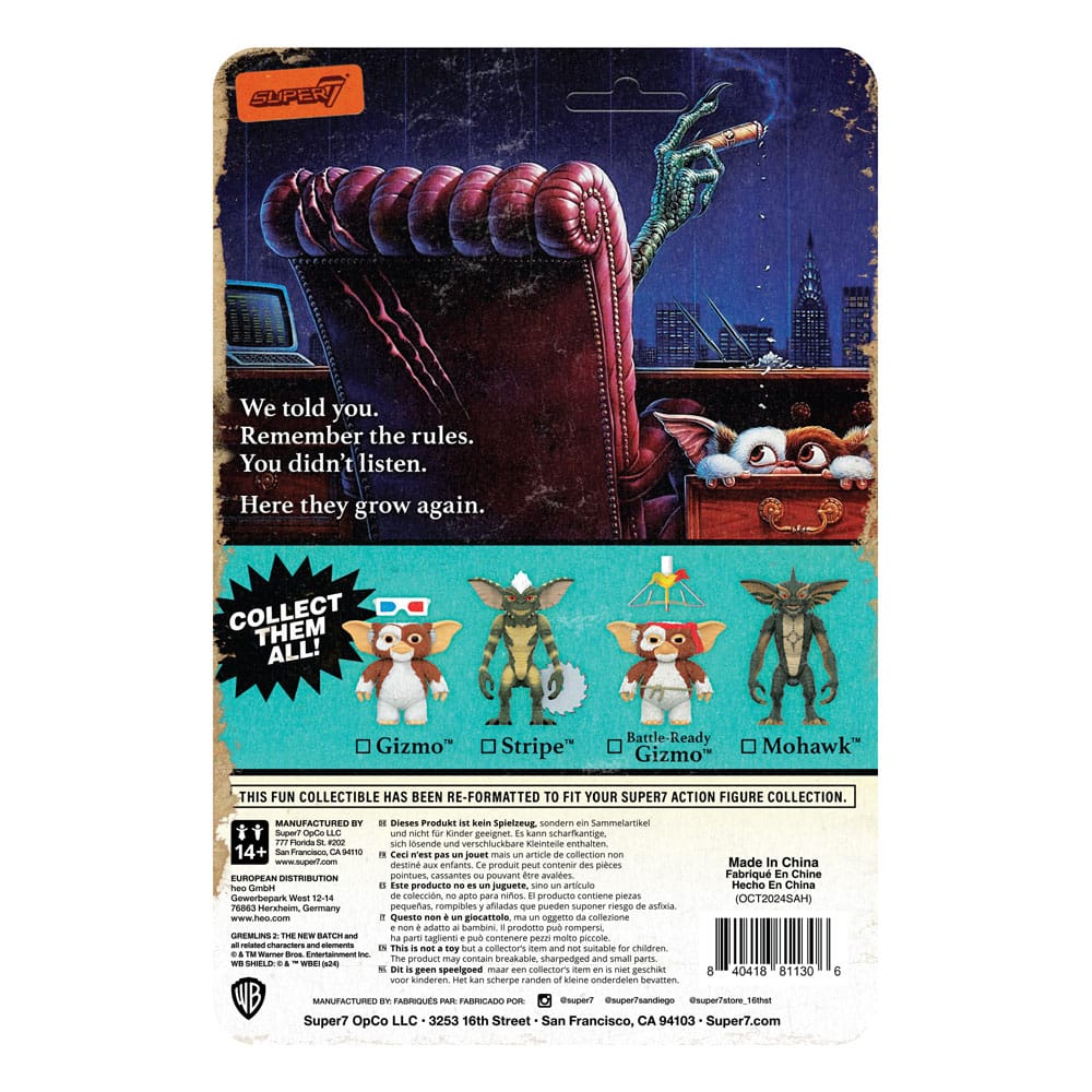 FIGURA GIZMO (BATTLE READY) GREMLINS 2 WAVE 2 - REACTION SUPER7 - Image 3