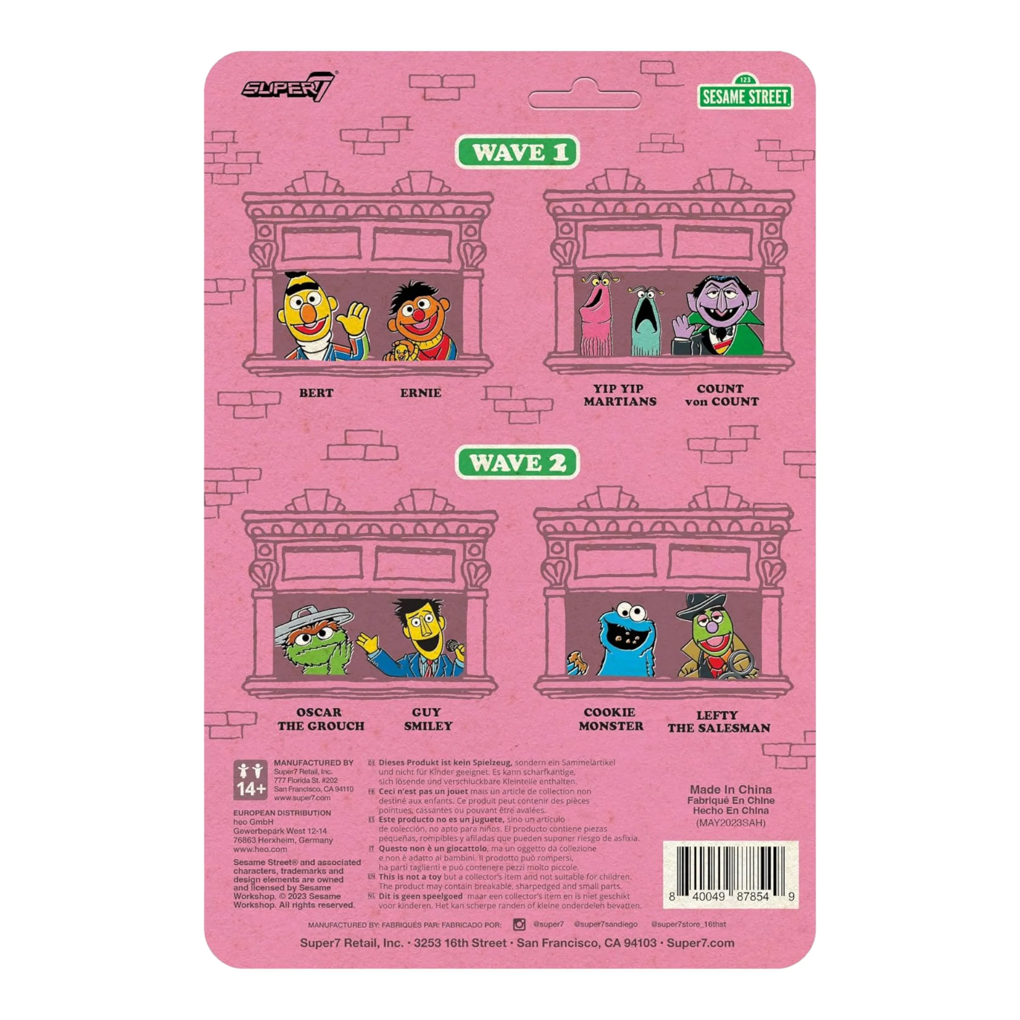 FIGURA COOKIE MONSTER SESAME STREET WAVE 2 - REACTION SUPER7 - Image 4