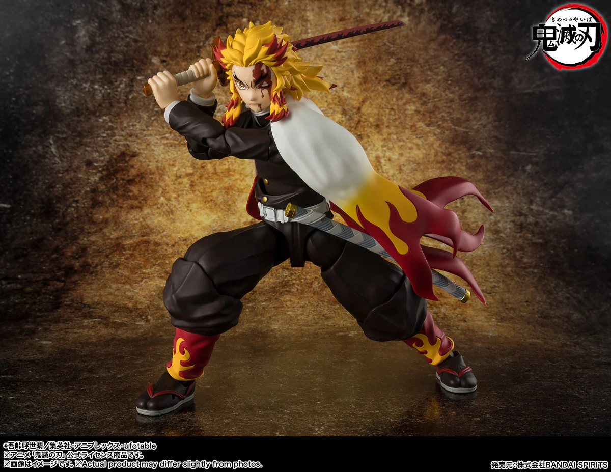 FIGURA KYOJURO RENGOKU DEMON SLAYER - KIMETSU NO YAIBA - S.H. FIGUARTS BANDAI TAMASHII NATIONS - Image 3