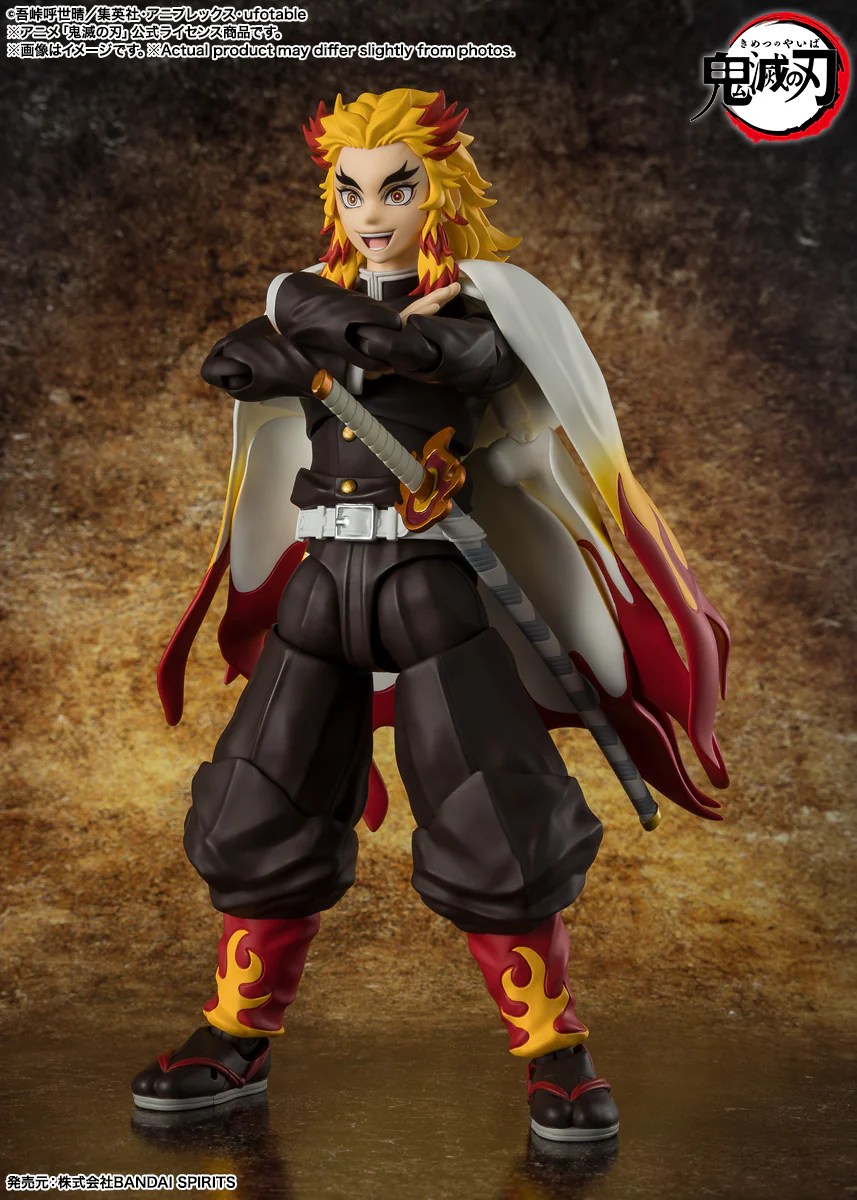 FIGURA KYOJURO RENGOKU DEMON SLAYER - KIMETSU NO YAIBA - S.H. FIGUARTS BANDAI TAMASHII NATIONS - Image 6
