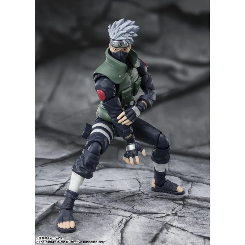 FIGURA HATAKE KAKASHI THE FAMED SHARINGAN HERO - NARUTO SHIPPUDEN - S.H. FIGUARTS BANDAI SPIRITS TAMASHII NATIONS 15CM (RE-RUN) - Image 5