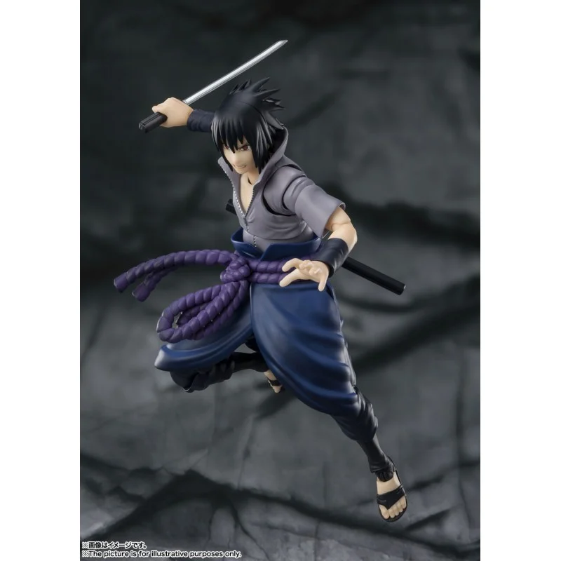 FIGURA SASUKE UCHIHA HE WHO BEARS ALL HATRED - NARUTO SHIPPUDEN - S.H. FIGUARTS BANDAI SPIRITS TAMASHII NATIONS 14,5 CM (RE-RUN) - Image 4