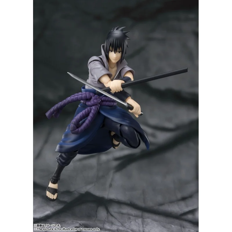 FIGURA SASUKE UCHIHA HE WHO BEARS ALL HATRED - NARUTO SHIPPUDEN - S.H. FIGUARTS BANDAI SPIRITS TAMASHII NATIONS 14,5 CM (RE-RUN) - Image 5
