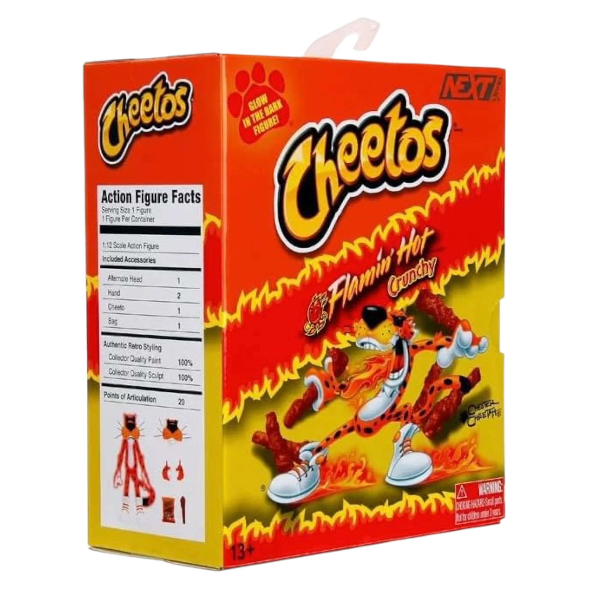 JADA 5" CHESTER CHEETAH CHEETOS CRUNCHY FLAMIN' HOT GLOW IN THE DARK - ACTION FIGURE - Image 6