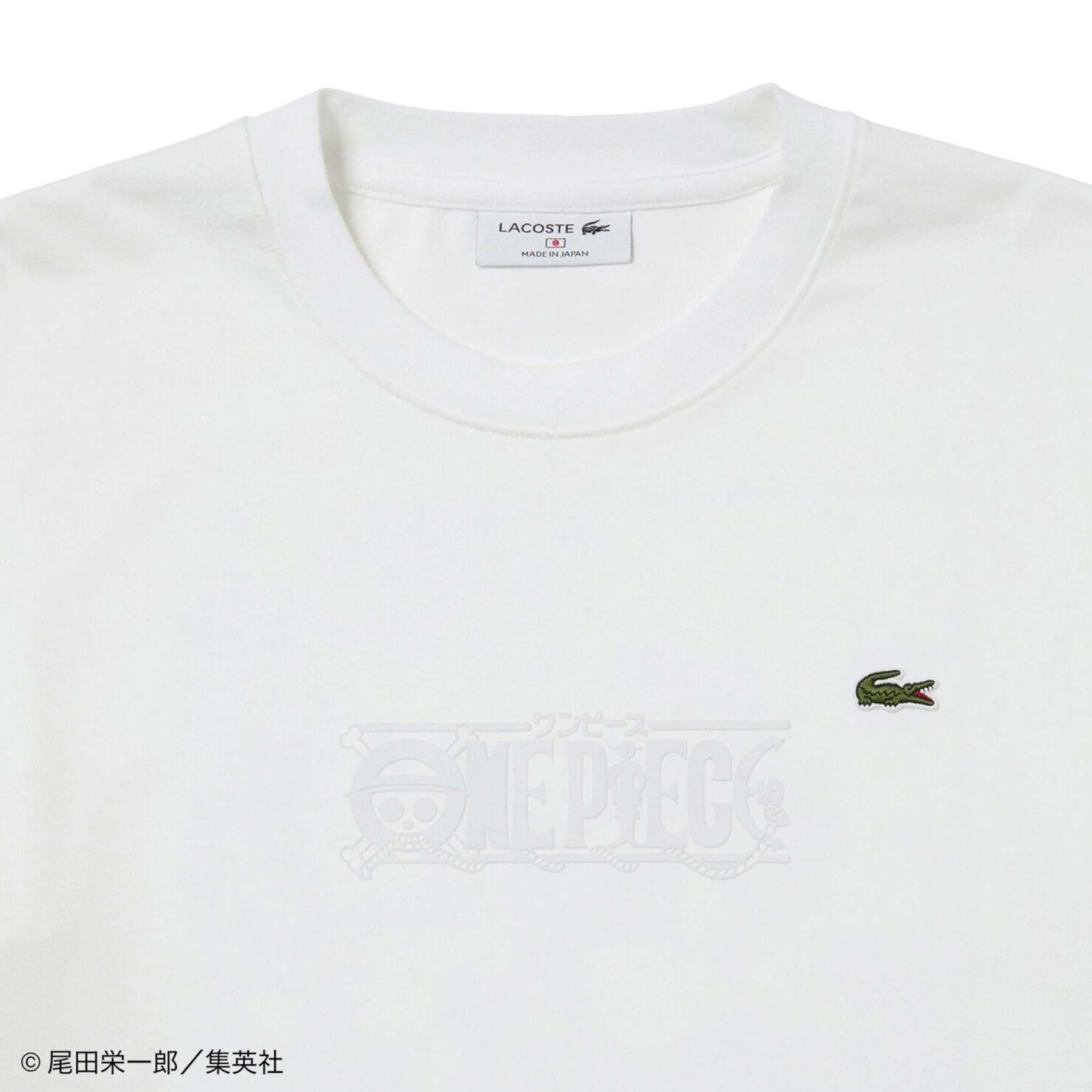 LACOSTE ONE PIECE CAMISETA BLANCA ROBIN & CROCODILE TALLA L & M MADE IN JAPAN - Image 4