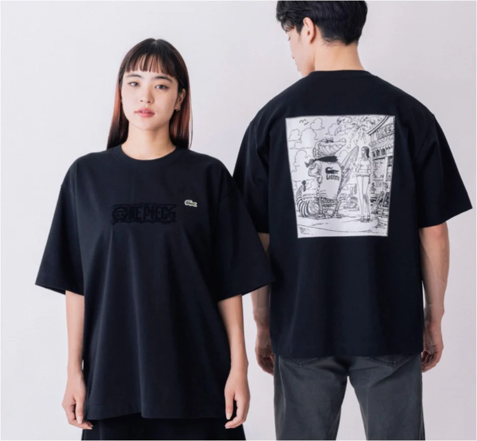 LACOSTE ONE PIECE CAMISETA NEGRA ROBIN & CROCODILE TALLA L & M MADE IN JAPAN - Image 3