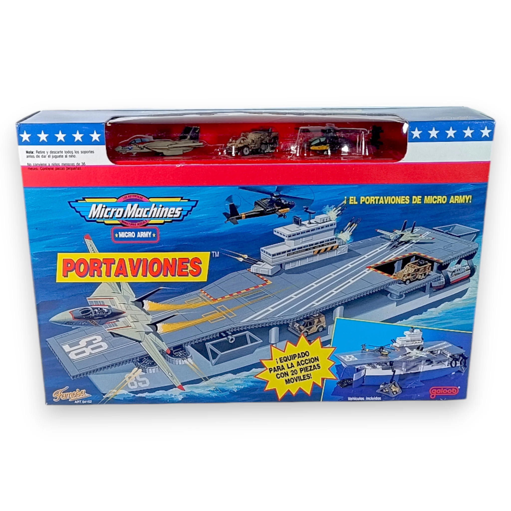 PLAYSET MICROMACHINES PORTAVIONES ARMY MICRO MACHINES FAMOSA GALOOB 1993