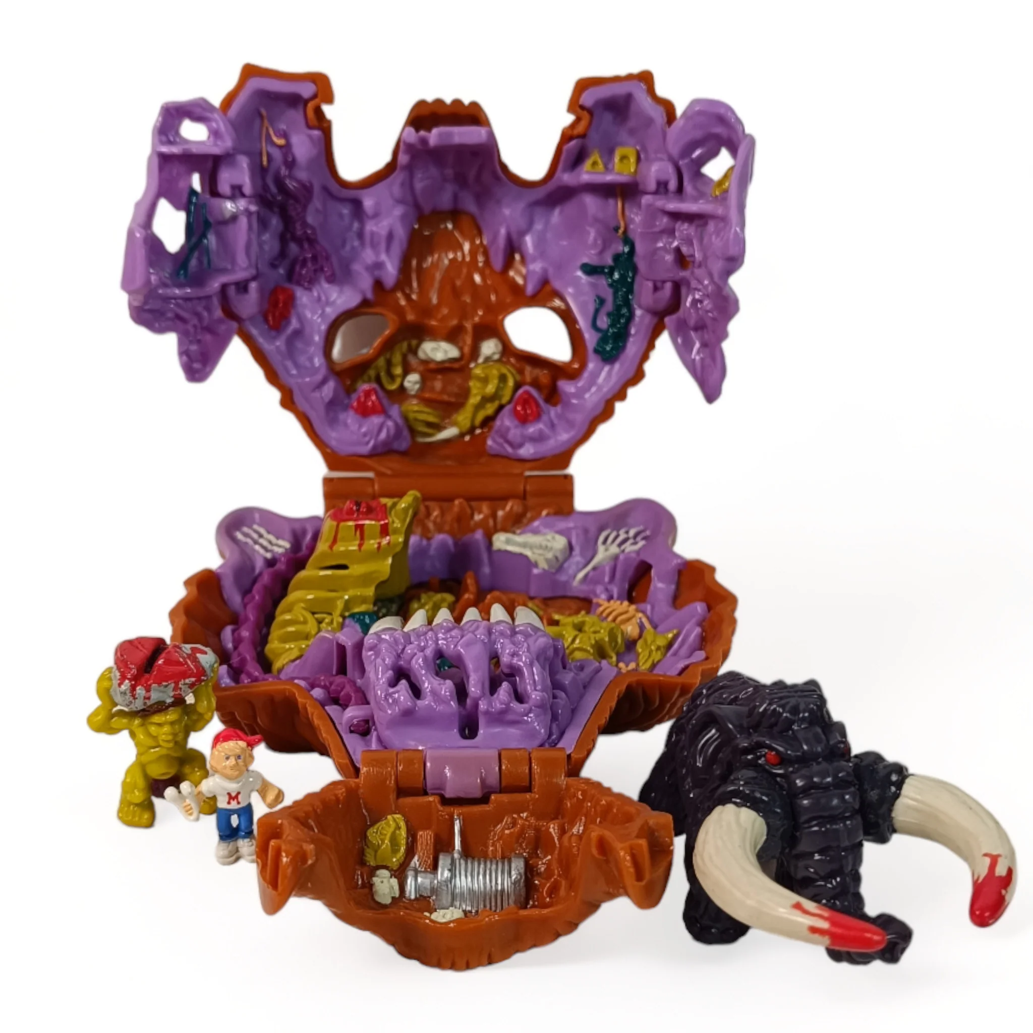 MIGHTY MAX GRAPPLES WITH BATTLE CAT BLUEBIRD 1993 DOOM ZONE PLAYSET COMPLETO - Image 2