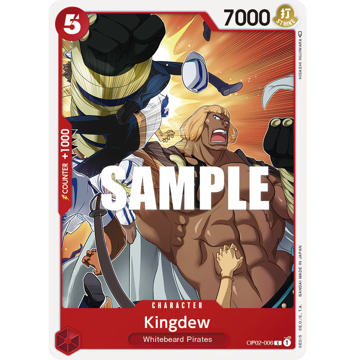 ONE PIECE CARD GAME OP02-006 C KINGDEW "PARAMOUNT WAR INGLÉS"