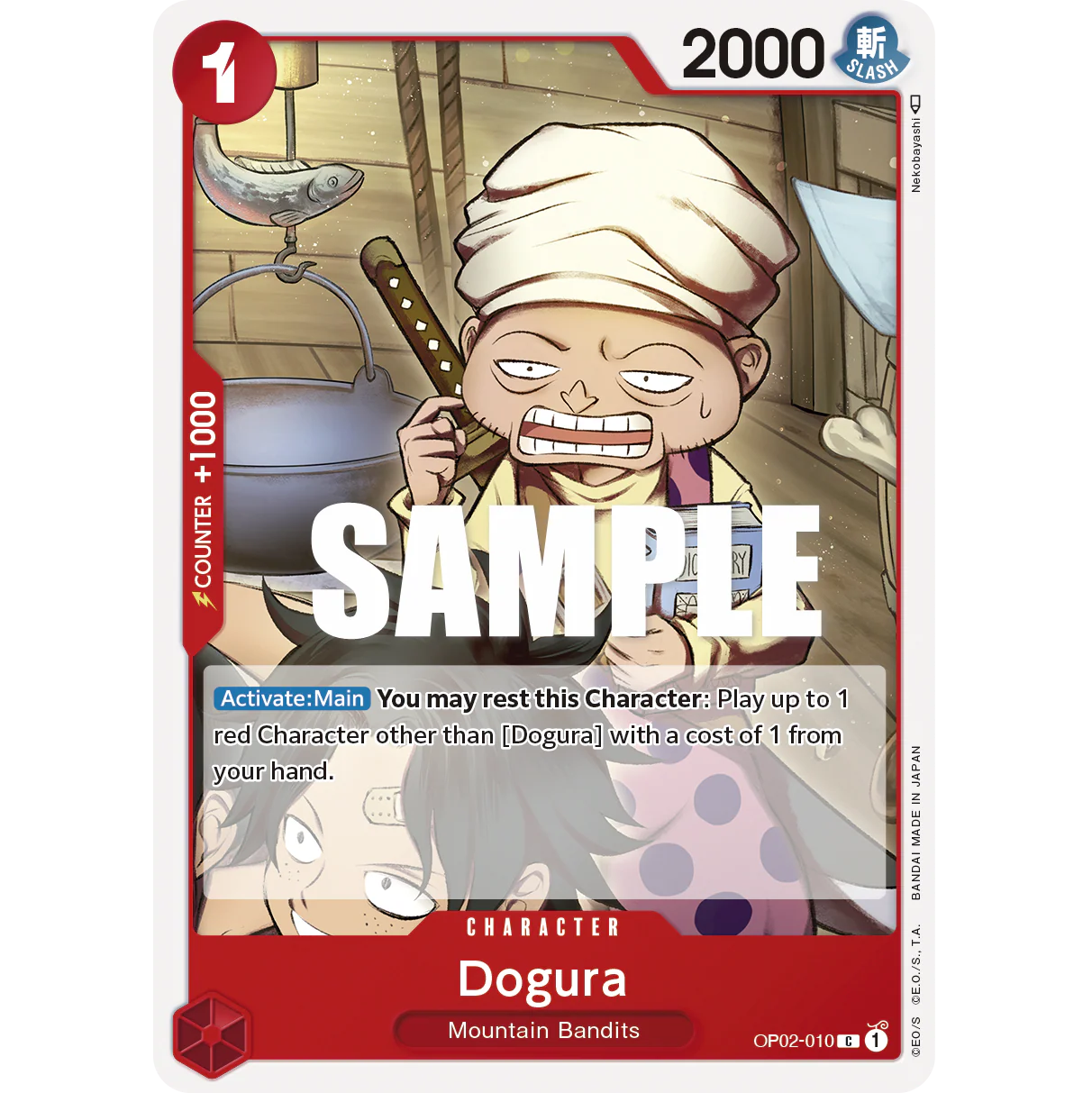 ONE PIECE CARD GAME OP02-010 C DOGURA "PARAMOUNT WAR INGLÉS"