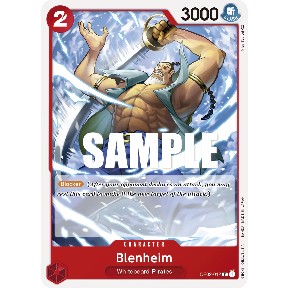 ONE PIECE CARD GAME OP02-012 C BLENHEIM "PARAMOUNT WAR INGLÉS"