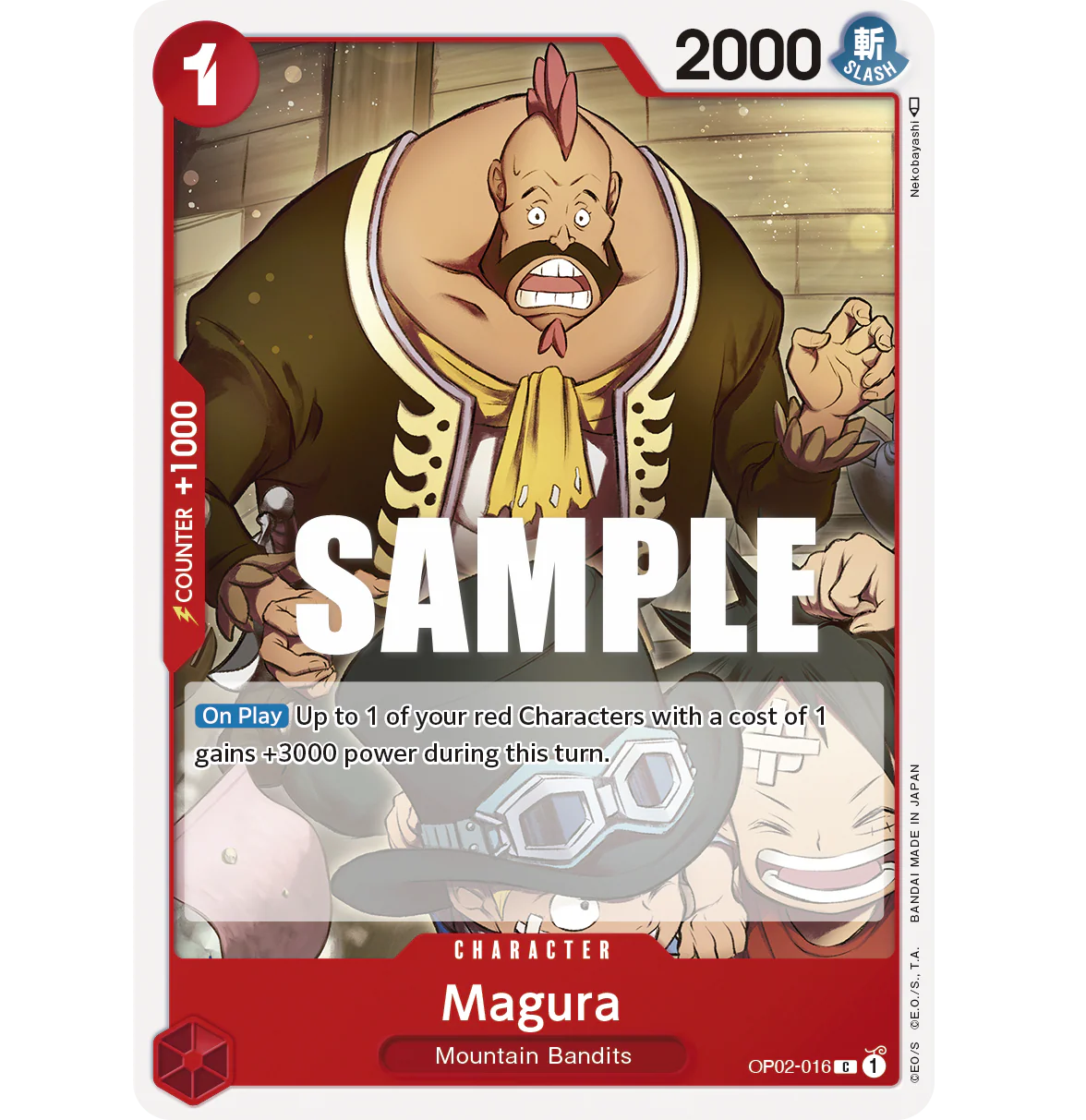 ONE PIECE CARD GAME OP02-016 C MAGURA "PARAMOUNT WAR INGLÉS"
