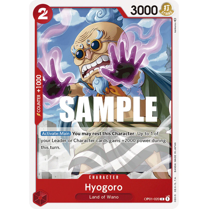 ONE PIECE CARD GAME OP01-020 C HYOGORO "ROMANCE DAWN INGLÉS"