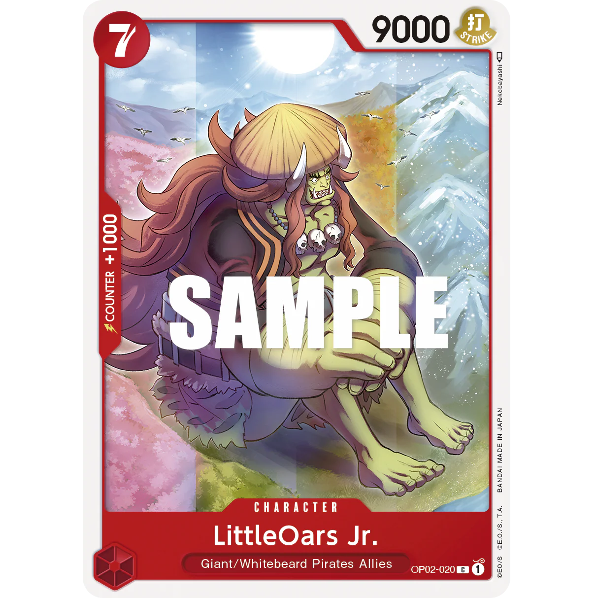 ONE PIECE CARD GAME OP02-020 C LITTLEOARS JR "PARAMOUNT WAR INGLÉS"
