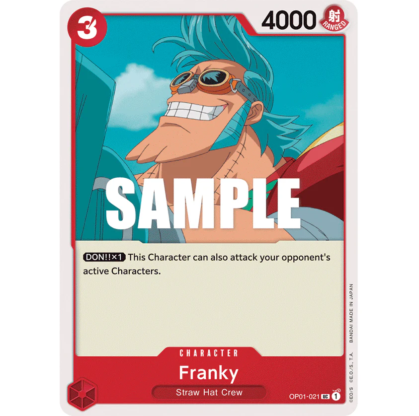 ONE PIECE CARD GAME OP01-021 UC FRANKY "ROMANCE DAWN INGLÉS"