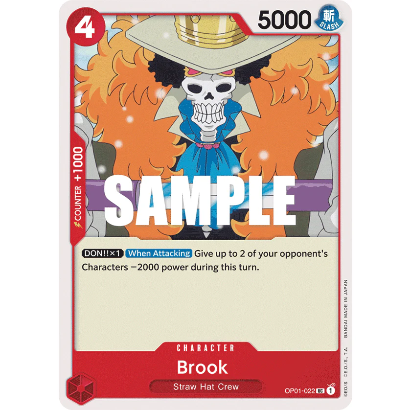 ONE PIECE CARD GAME OP01-022 UC BROOK "ROMANCE DAWN INGLÉS"