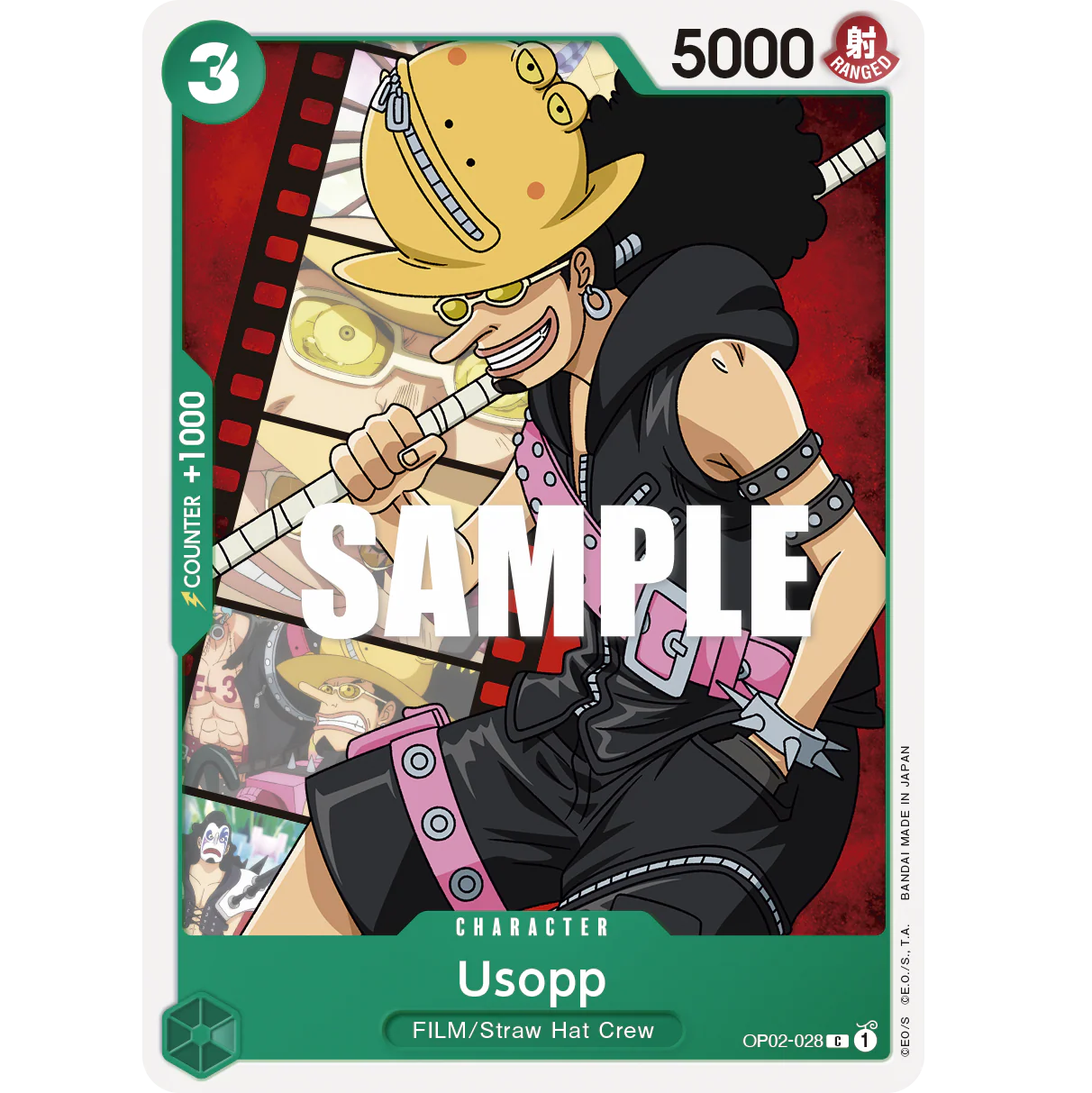 ONE PIECE CARD GAME OP02-028 C USOPP "PARAMOUNT WAR INGLÉS"