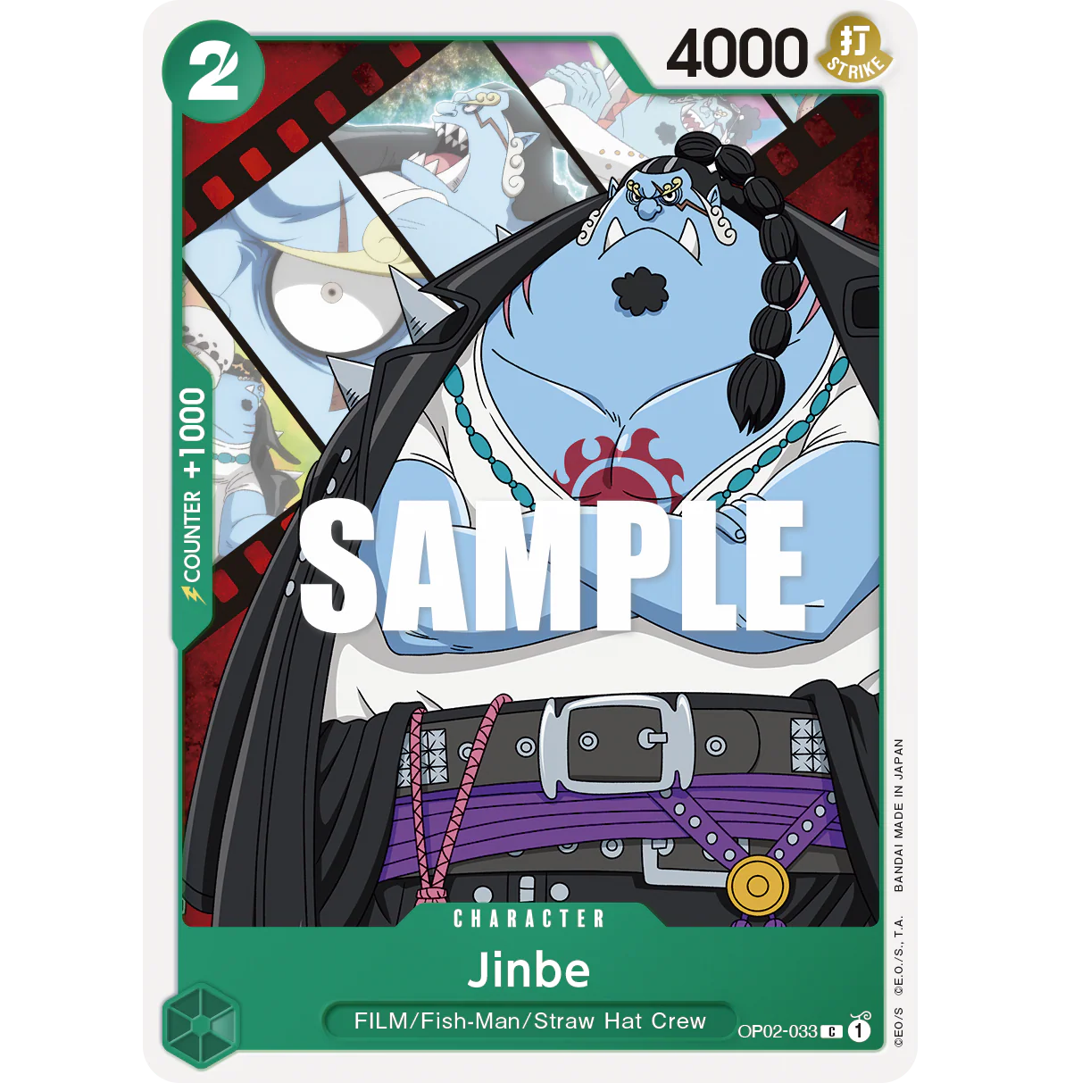 ONE PIECE CARD GAME OP02-033 C JINBE "PARAMOUNT WAR INGLÉS"