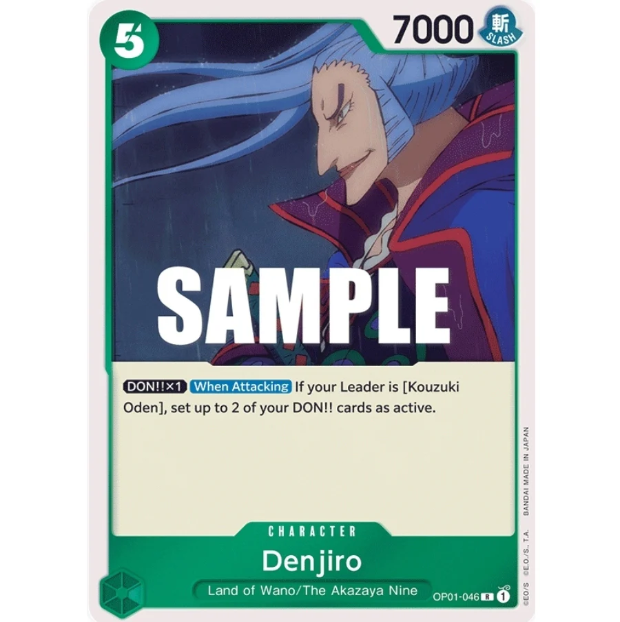 ONE PIECE CARD GAME OP01-046 R DENJIRO "ROMANCE DAWN INGLÉS"