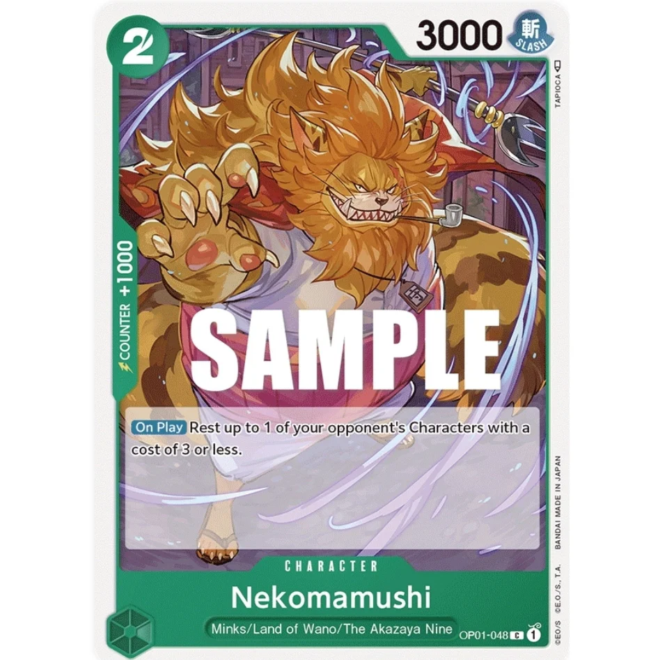 ONE PIECE CARD GAME OP01-048 C NEKOMAMUSHI (V.1) "ROMANCE DAWN INGLÉS"