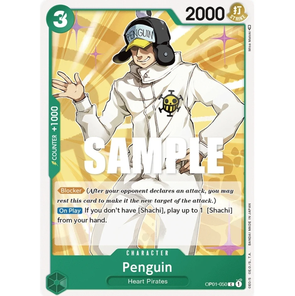 ONE PIECE CARD GAME OP01-050 C PENGUIN "ROMANCE DAWN INGLÉS"