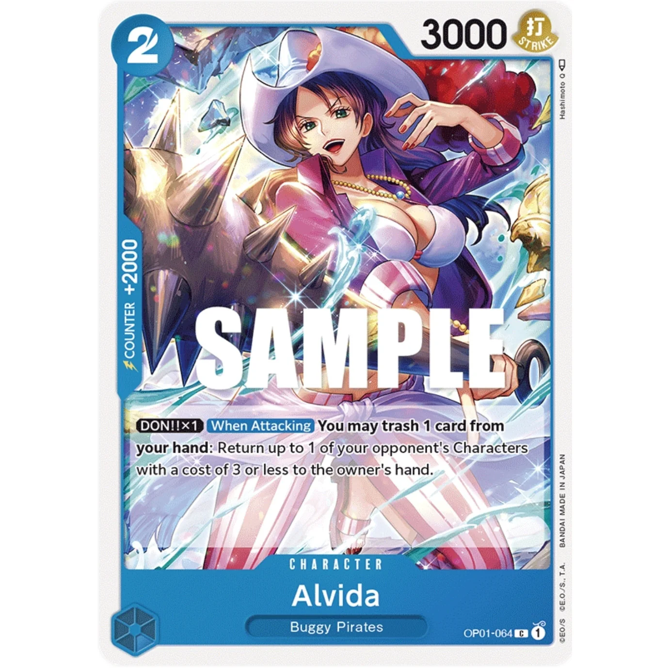 ONE PIECE CARD GAME OP01-064 C ALVIDA (V.1) "ROMANCE DAWN INGLÉS"