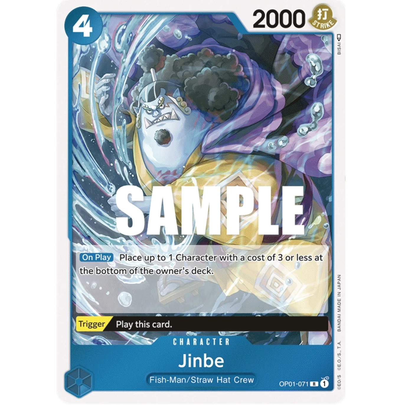 ONE PIECE CARD GAME OP01-071 R JINBE "ROMANCE DAWN INGLÉS"