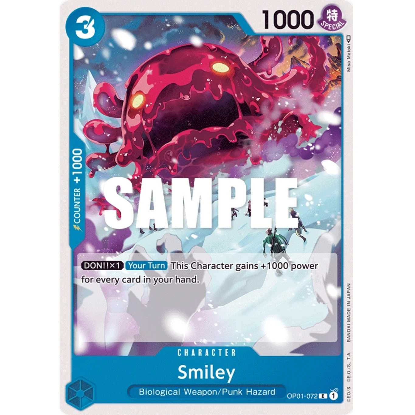 ONE PIECE CARD GAME OP01-072 C SMILEY "ROMANCE DAWN INGLÉS"