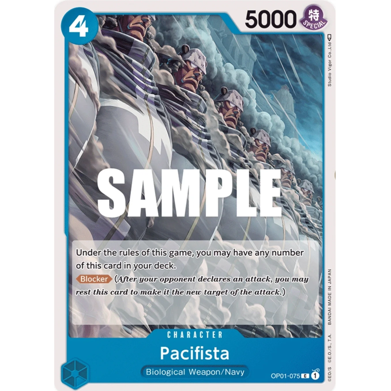 ONE PIECE CARD GAME OP01-075 C PACIFISTA "ROMANCE DAWN INGLÉS"