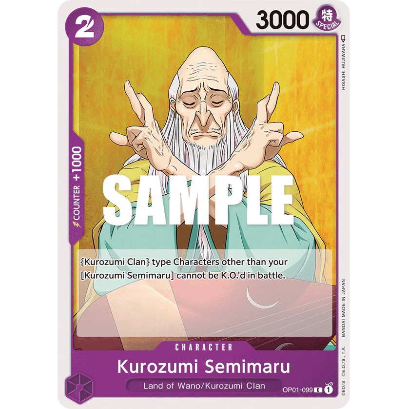 ONE PIECE CARD GAME OP01-099 C KUROZUMI SEMIMARU "ROMANCE DAWN INGLÉS"