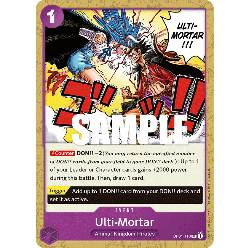 ONE PIECE CARD GAME OP01-118 UC ULTI-MORTAR "ROMANCE DAWN INGLÉS"