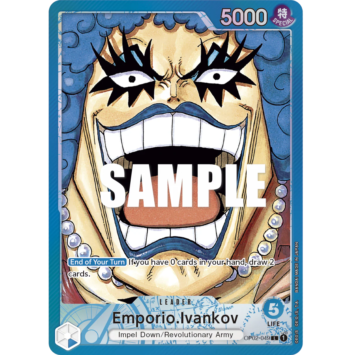 ONE PIECE CARD GAME OP02-049 L EMPORIO IVANKOV (V.2) "PARAMOUNT WAR INGLÉS"