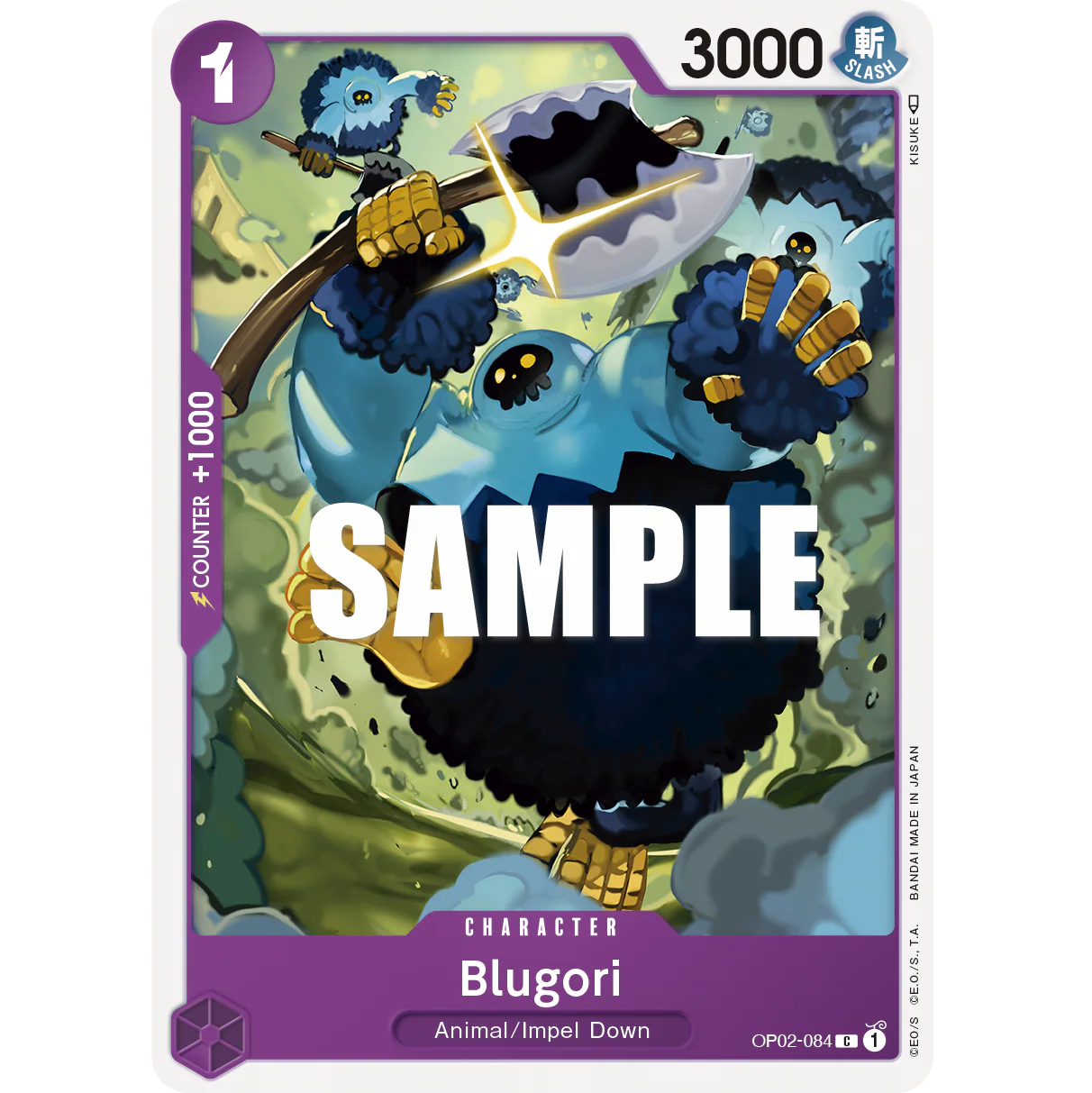 ONE PIECE CARD GAME OP02-084 C BLUGORI "PARAMOUNT WAR INGLÉS"