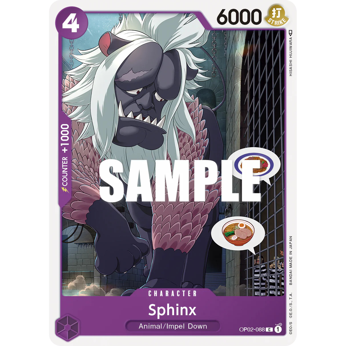 ONE PIECE CARD GAME OP02-088 C SPHINX "PARAMOUNT WAR INGLÉS"