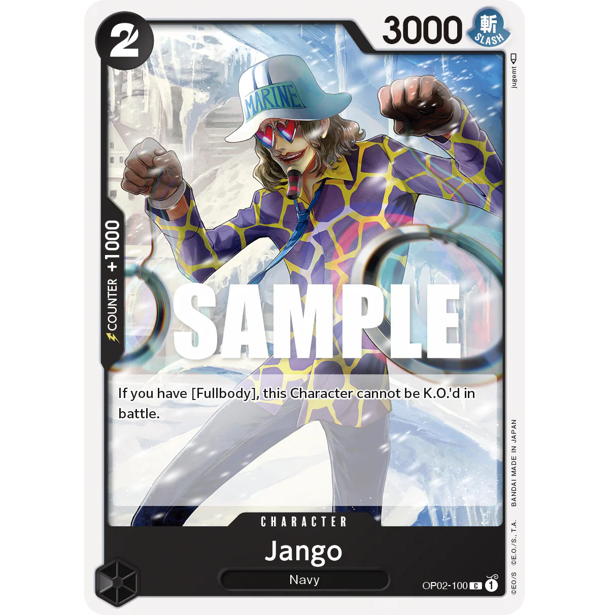 ONE PIECE CARD GAME OP02-100 C JANGO "PARAMOUNT WAR INGLÉS"