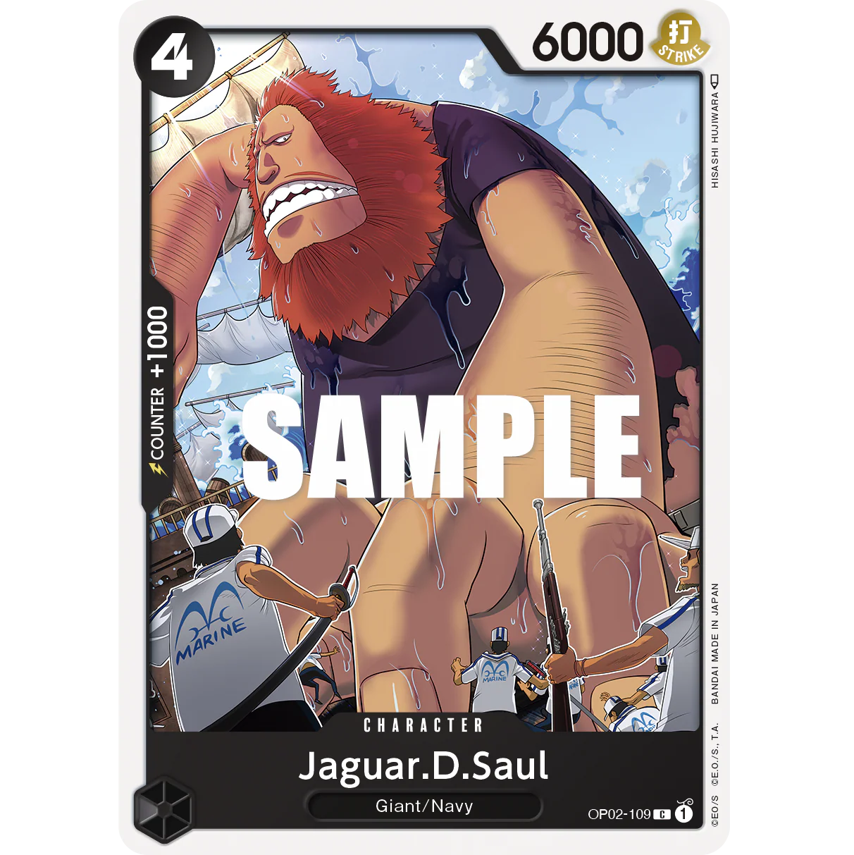 ONE PIECE CARD GAME OP02-109 C JAGUAR.D.SAUL "PARAMOUNT WAR INGLÉS"