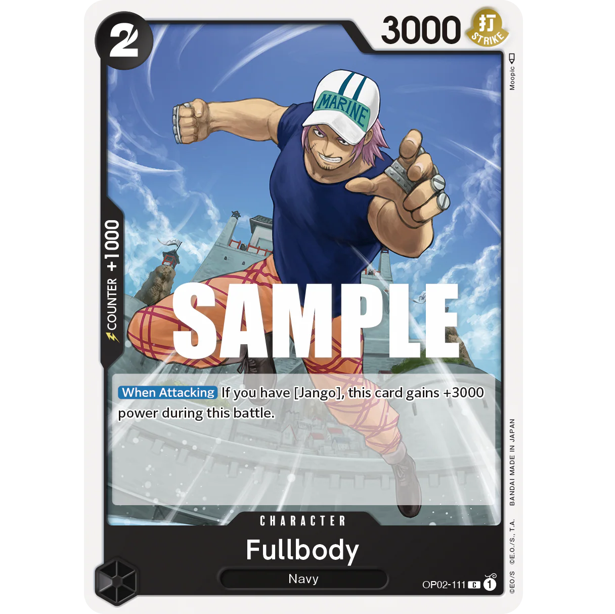 ONE PIECE CARD GAME OP02-111 C FULLBODY "PARAMOUNT WAR INGLÉS"