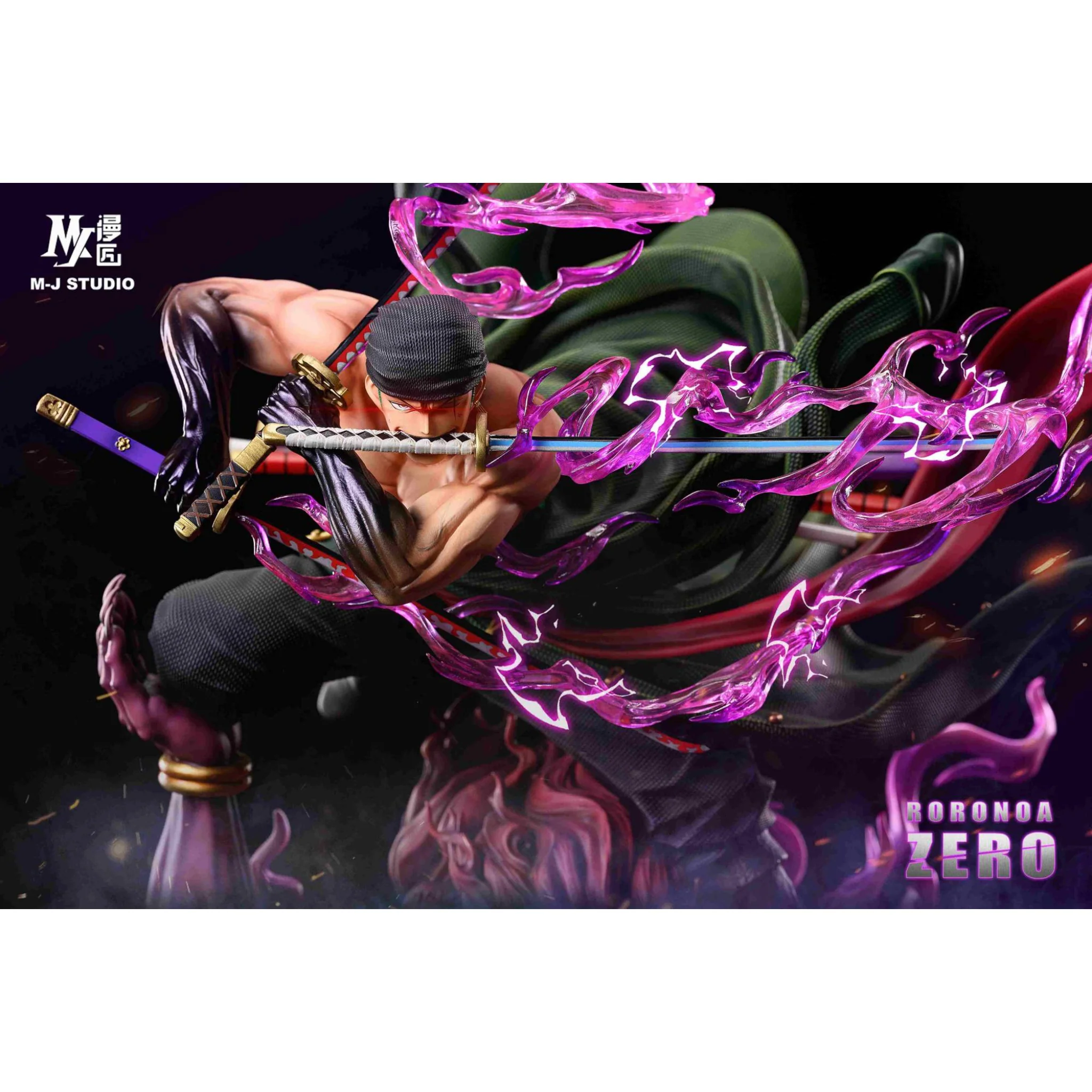 ONE PIECE MJ STUDIO RORONOA ZORO ASURA FORM (SOLID EFECTS) STATUE RESIN - Image 4