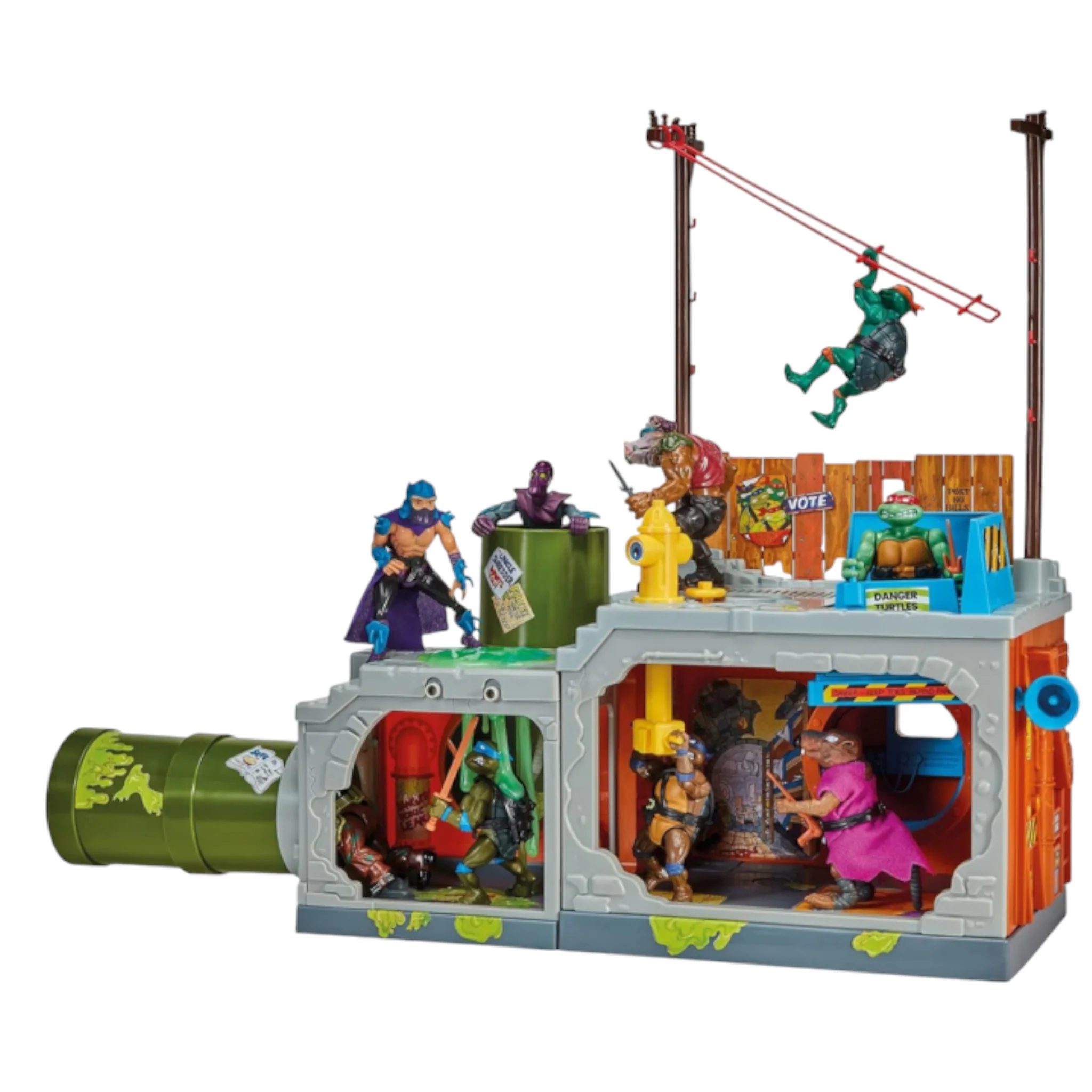 SECRET SEWER LID PLAYSET CLASSIC TMNT MUTANT MODULE - PLAYMATES TOYS - Image 2