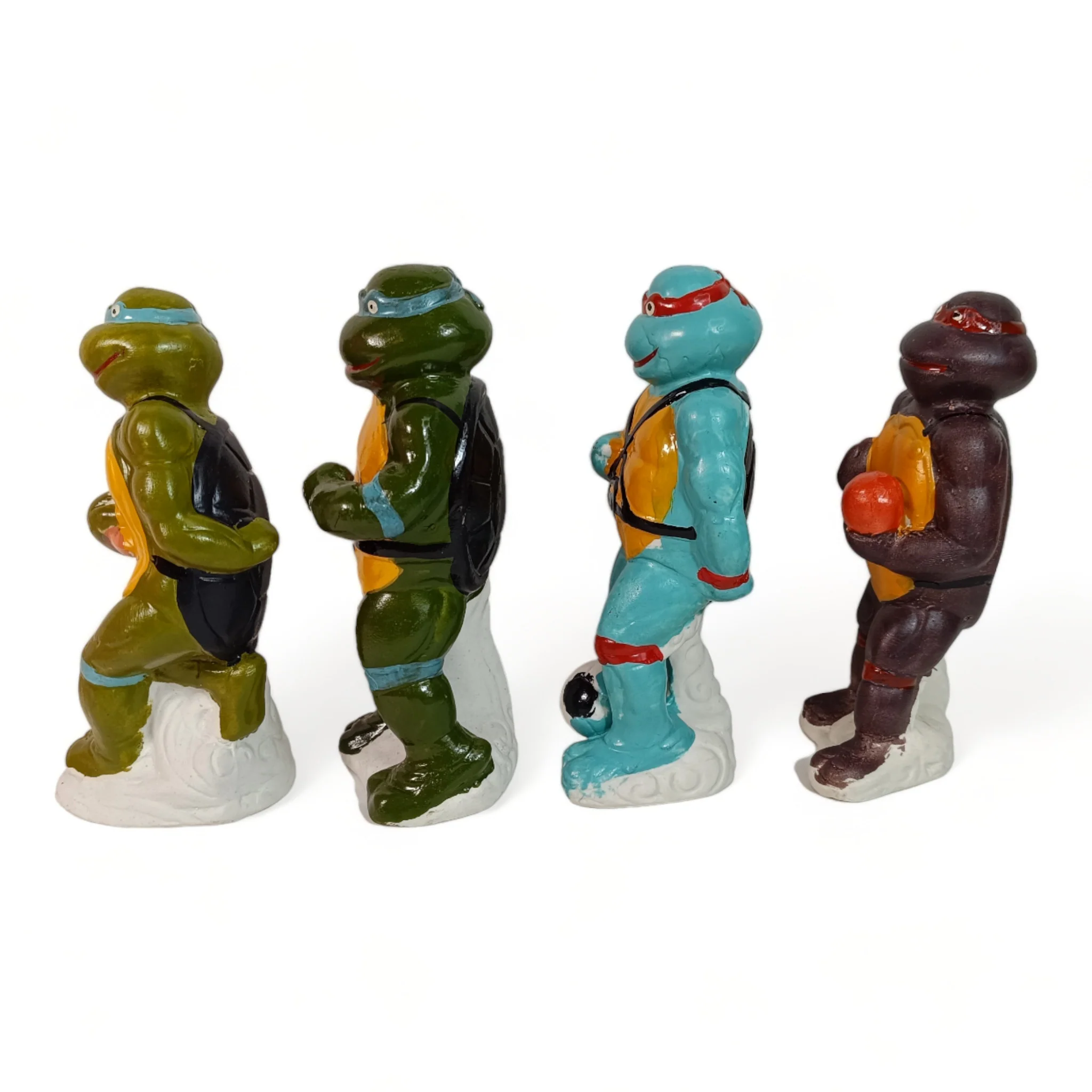 SET COMPLETO TORTUGAS NINJA TMNT CERÁMICA BOOTLEG C. AÑOS 90 MADE IN SPAIN - Image 2