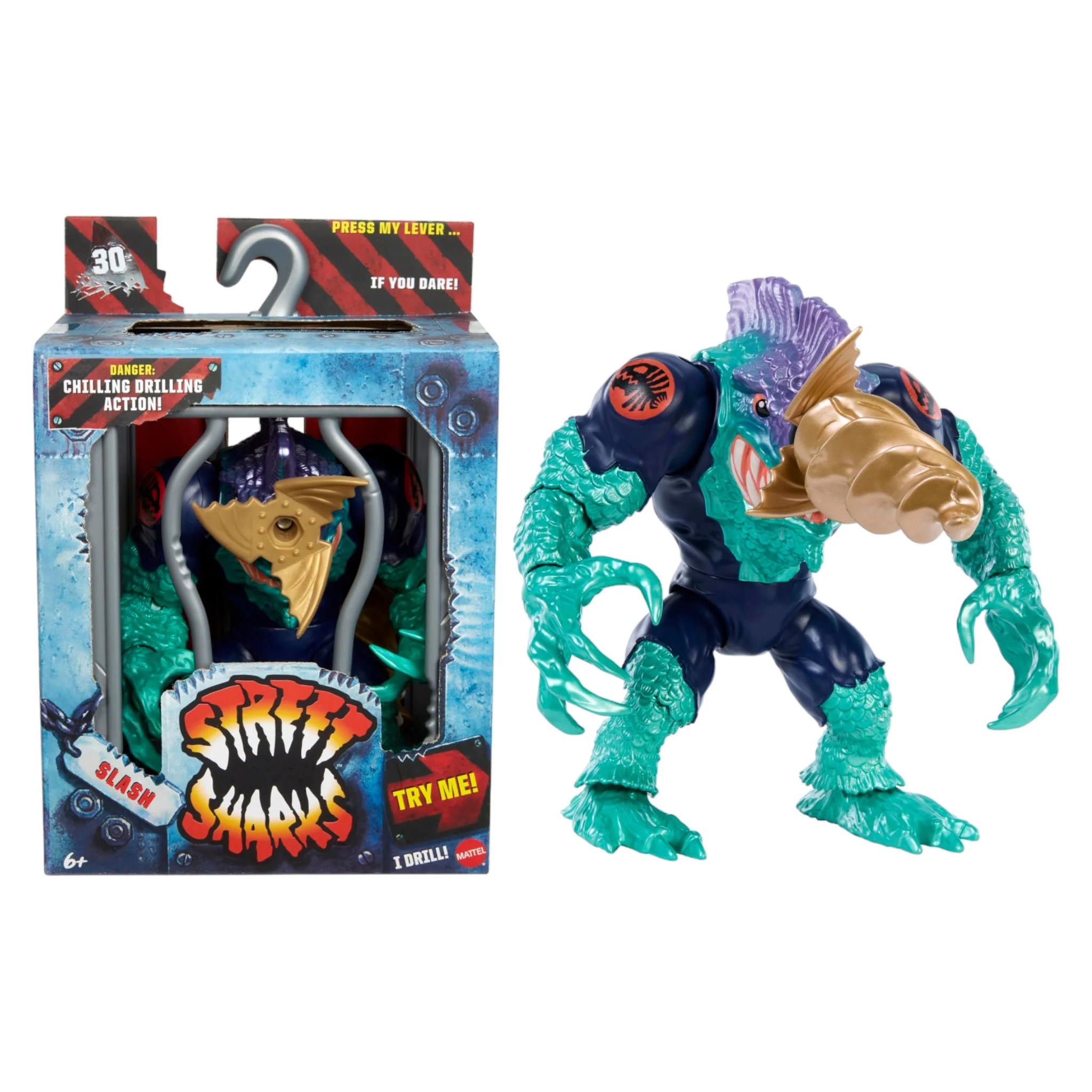 STREET SHARKS 2024 SLASH MATTEL 30TH ANNIVERSARY 6" ARTICULATED