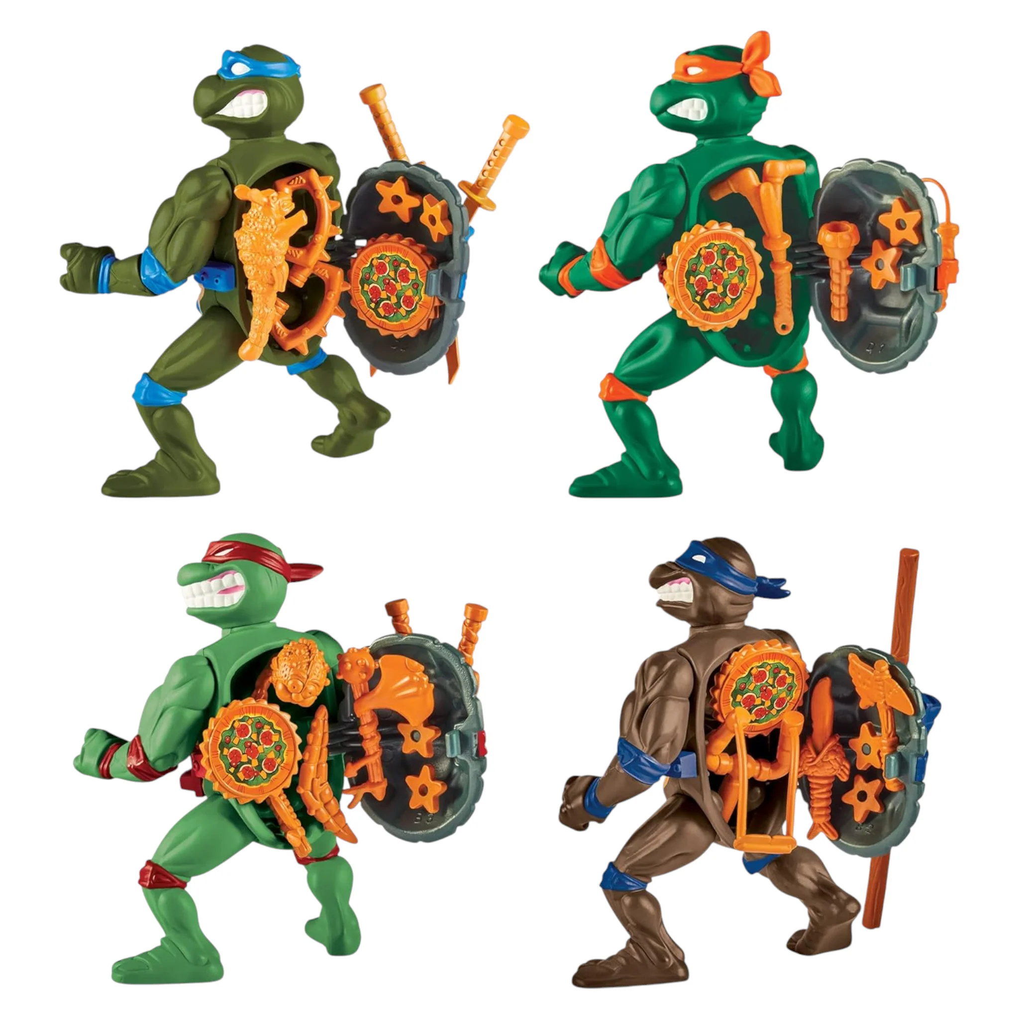 COMPLETE SET TEENAGE MUTANT NINJA TURTLES: CLASSIC STORAGE SHELL 4" PLAYMATES TOYS - Image 3