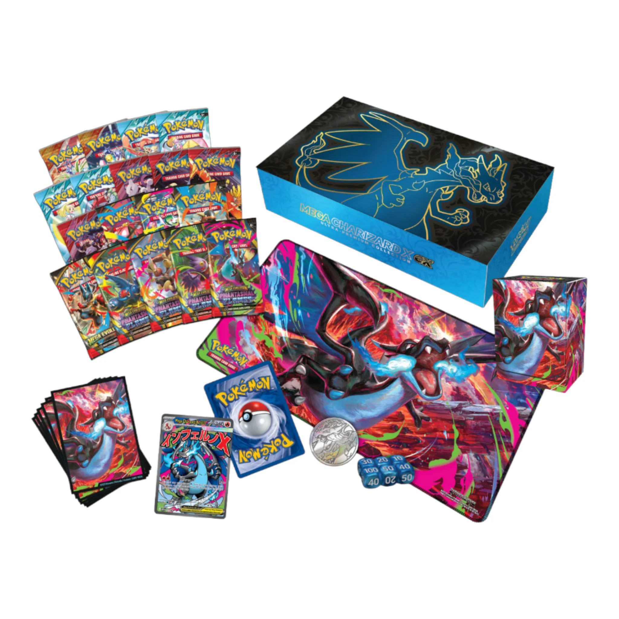 UPC POKEMON ULTRA PREMIUM MEGA CHARIZARD X EX FUEGOS FANTASMALES - PHANTASMAL FLAMES (ESPAÑOL) - Image 2
