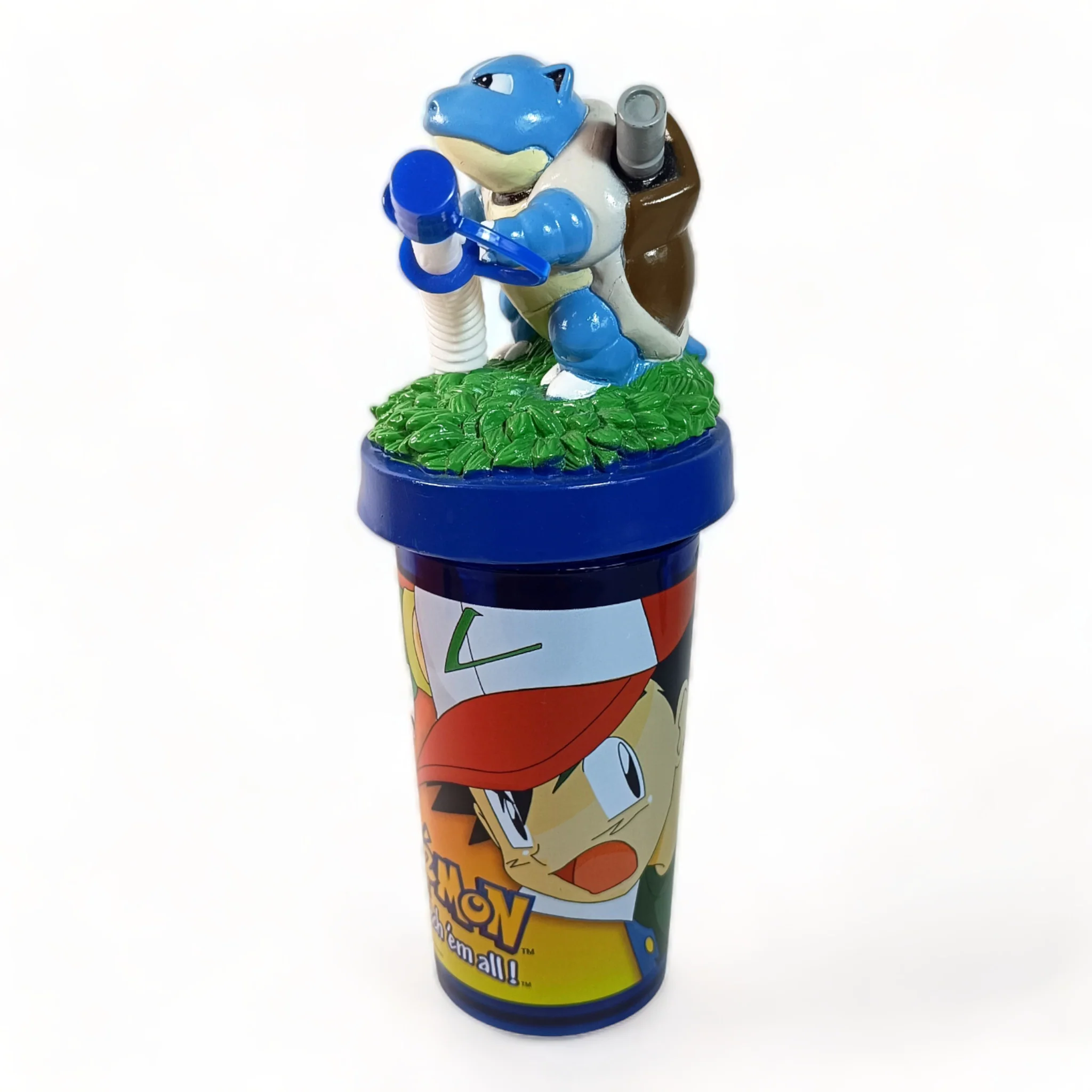 VASO POKEMON BLASTOISE ASH Y PIKACHU NINTENDO 1999 - Image 2